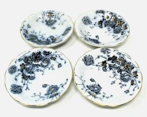 4 BRIDGWOOD & SON RARE 4.75" CUSTARD BOWL TRANSFER FLOW BLUE TRENTHAM - Picture 1 of 5