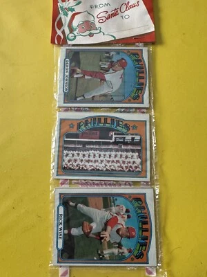 1972 TOPPS BASEBALL Holiday 12 Card Rack PHILADELPHIA PHILLIES RICK WISE EX+ - Image 1 of 4