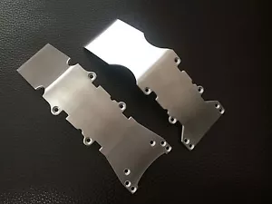 HD Aluminum S-Link Front and Rear Skid Plates for Traxxas Emaxx Tmaxx 2.5/3.3 - Picture 1 of 2