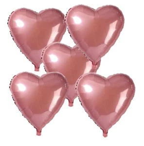 Rosenrot hellrosa Liebesherz Helium Geburtstag Ballon Party Dekoration 21635 - Bild 1 von 2