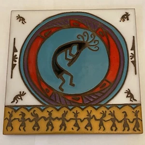 Christine Fitzgerald Mag Mor Studios Keramikfliese handbemalt 6”x6” gebraucht  - Bild 1 von 5