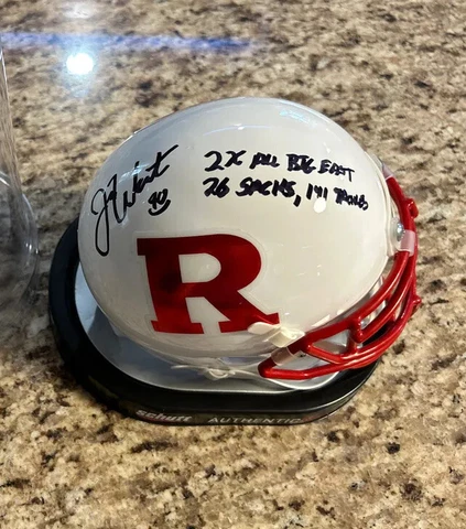 Rutgers University Scarlet Knights (White) NCAA Jamaal Westerman Signed Mini Cover
