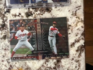 1997 DONRUSS MLB PRESS PASS INTERLEAGUESHOWDOWN CARD JIM THOME BARRY LARKIN #441 - Picture 1 of 1
