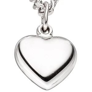 Ciondolo Piccolo Cuore Cuoricino Arrotondato In Argento 925 Lucido, Bambini - Picture 1 of 2