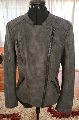 Chaqueta de motociclista para mujer de Only Size 42 Negro Cuero sintético Manga L Bolsillos con cremallera Foto 1 de 4