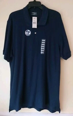 Mens Size L Sun River Navy Blue Short Sleeve Polo Shirt - Image 1 of 4