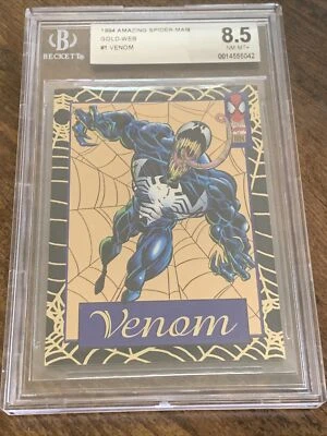 1994 Amazing Spider Man Gold Web Foil #1 VENOM BGS 8.5 NM-MT+ Marvel Comics - Image 1 of 2