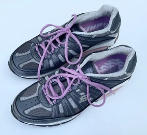 Skechers Trainers Shape Ups Grey with Pink/Purple Laces Rocker Sole UK 7 - Picture 1 of 11