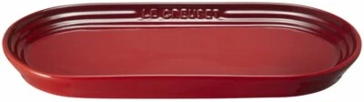Le Creuset Long Slim Dish Plate Cherry Red 910641-25-06 From Japan - Image 1 of 2