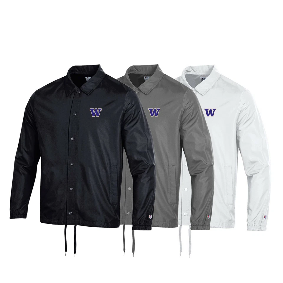 Washington Huskies NCAA Men's Champion Classic Coaches Jacket Collection - Image 1 of 1