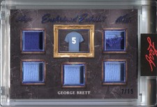 2021 George Brett Leaf Art of Sport ENSHRINED EXHIBIT JERSEY PATCH RELIC 7/15
