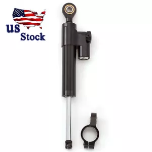 Motorcycle Universal FXCNC Adjustable Steering Damper Stabilizer Safety Black - Picture 1 of 8