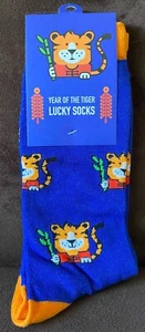 Year of the Tiger - Lucky Lunar New Year one pair of socks - NEW/unused - Picture 1 of 2