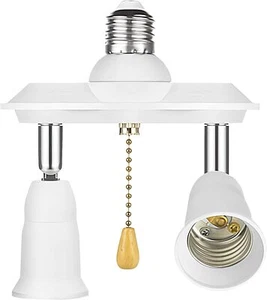Lampenfassung Light Socket E27 Lampe Halter Einstellbar Mit Pull-Chain Schalter - Picture 1 of 7