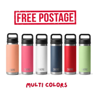 YETI Rambler Drink Bottle 26 oz (760 ml) with Chug Cap -Multi Colour- Brand New - Picture 1 of 41