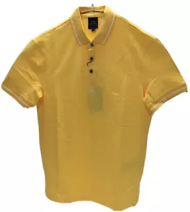 A|X Armani Exchange Men's Short Sleeve Logo Polo Shirt, Yellow, XL. - Picture 1 of 2