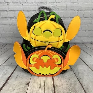 Loungefly Disney Stitch Angel Jack O Lantern Glow in The Dark Backpack wallet - Picture 1 of 12
