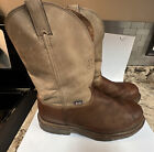 Justin 4491 Brown Two Tone Leather J-Max Slip On Men Work Boots SZ 13D