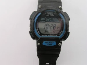Casio Lap Memory 120 Watch LCD Blue w/ Band 3425 - Picture 1 of 5