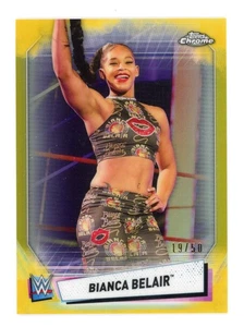 Topps 2021 cromo dorado/50 WWE #IV-18 BIANCA BELAIR variación de imagen Smackdown SP - Imagen 1 de 3