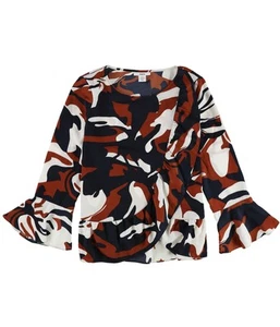 bar III Womens Ruffled Knit Blouse - Picture 1 of 9