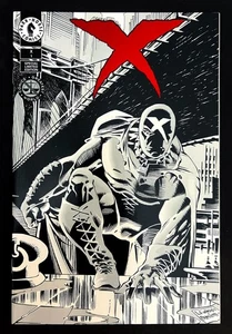 X #1 Hi-Grade Red Foil B&W Special Edition Doug Mahnke Cover/Art Dark Horse 1994 - Picture 1 of 2