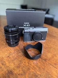 Fujifilm X-E1 16MP Digital Camera - Silver - Boxed - Great Condition - Picture 1 of 5