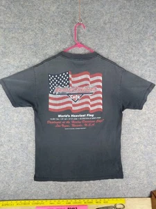 Harley Davidson Cafe Las Vegas T-shirt Flag Mens XL 21x29 Gray EPIC FADE HOLES - Picture 1 of 19