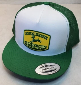 John Deere Farm Equip Patch Trucker Hat / YP Classic 6006 Snapback KG/White/KG - Picture 1 of 9