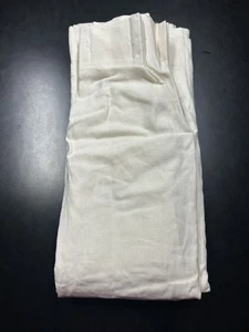 Restaurationsbeschläge Belgischer Strukturleinen Vorhang Weiß Französische Falte 120X46 - Bild 1 von 10