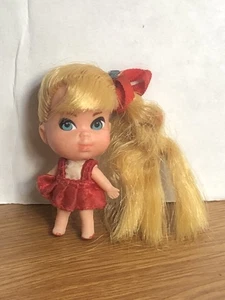 Vintage 1966 MATTEL Liddle Kiddle Dolls 2” Lucky Locket Lorna Doll Blonde Toy - Picture 1 of 8