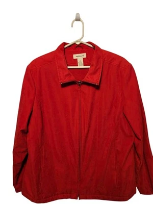 Chaqueta ligera Westbound para mujer roja con cremallera talla grande Foto 1 de 3