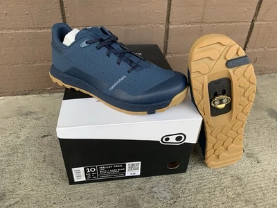 Crank Brothers MALLET TRAIL Lace MTB Flat Shoes 10 US/43.5 EUR W/CLEATS Blue NEW - Image 1 of 4