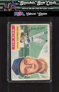 1956 Topps 74b Jim King Gray Back Creased Rookie - Bild 1 von 2