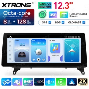 12.3" Android 14 8+128GB 2K Car Screen CarPlay GPS 4G For BMW X5 E70 X6 E71 CCC - Picture 1 of 15
