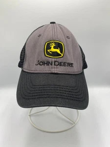 John Deere Lawn Mower Trucker Snapback Hat Cap Gray - Picture 1 of 5