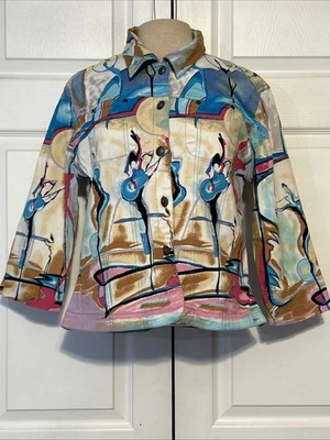 Chaqueta Kaktus Denim Multicolor Músico Guitarra Artística Girlie RockN’Roll Festival Foto 1 de 4