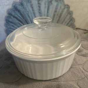 Corning Ware Casseruola rotonda bianca francese F-5-B 1,5 quarti con coperchio D3 - Foto 1 di 16