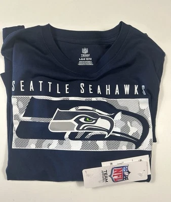 Seattle Seahawks молодежи длинным рукавом рубашка размер L 10/12 мальчиков или девочек новый с ярлыком - Изображение 1 из 4