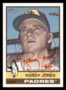 2025 Topps Heritage Real One Autographs Red Ink #76RO-RJO Randy Jones 47/76 - Bild 1 von 2