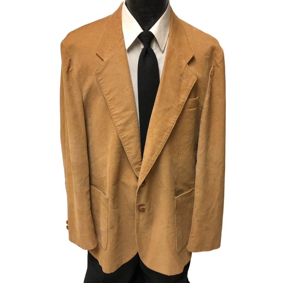 Blazer De Colección Años 70 Levis Marrón Pana Abrigo Deportivo Cordón Chaqueta SIN ESTRUCTURA 44 L Foto 1 de 4