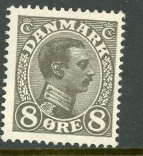 Denmark 1920 King Christian 8 Ore Dark Gray Perf 14x14½ Scott #99 MNH B330