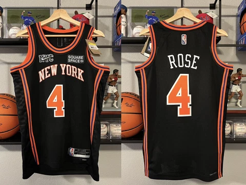 Nike Derrick Rose New York Knicks 2021-22 Diamond 75th City Swingman Jersey 40/S Cover