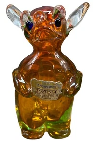 1960's ARCHIMEDE SEGUSO MURANO GLASS Ugly Face Drool BOTTLE DECANTER Orange - Picture 1 of 9