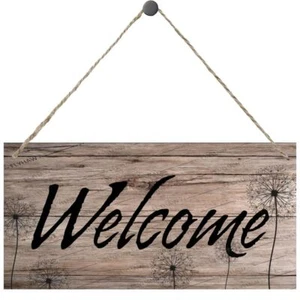 Welcome Sign Decor Wood Sign Welcome Sign For Front Door Farmhouse Home WELCOME - Picture 1 of 7