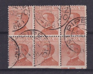 REGNO 1926 - VARIETA' VALORE 60c. GIALLO BRUNO BLOCCO 06 CERTIFICATO RAYBAUDI - Foto 1 di 2