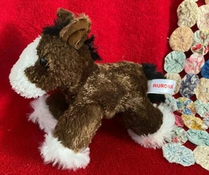 Aurora Baby Clydesdale Horse Little Plush Stuffed Animal - Picture 1 of 7