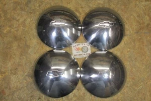 1970-89 CHEVY CAMARO, CHEVELLE, NOVA BABY MOON DOG DISH HUBCAPS SET OF 4 - Picture 1 of 14