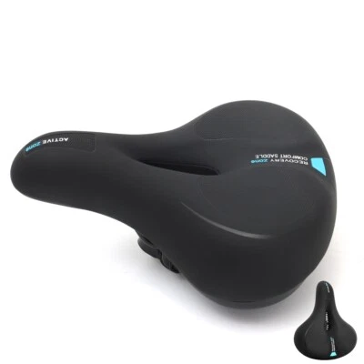 Almohadilla de cojín de aire para asiento de bicicleta de crucero de gel suave Big Bum ancha cómoda Foto 1 de 4