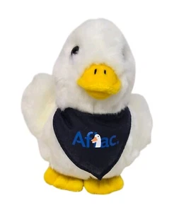 Aflac Talking Plush Duck White With Blue Bandana Stuffed Fluffy Works 6" - Picture 1 of 7
